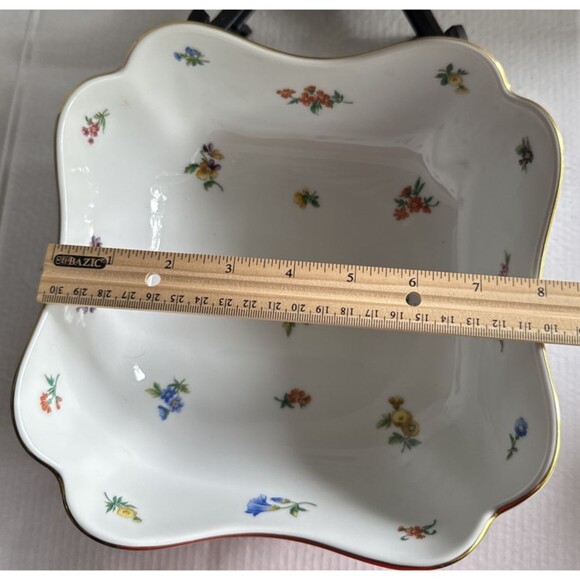 Hutschenreuther Mirabell Square Vegetable Serving Bowl 8” Maria Theresia MINT - Picture 3 of 5